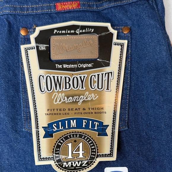 Western Wrangler Cowboy Cut Slim Fit Jeans Numeric 15×32 Size Fits Men’s 29–30W - Picture 3 of 16